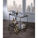 Acme Furniture Cyrus 98370 Serving Cart - Black & Gold IMAGE 1