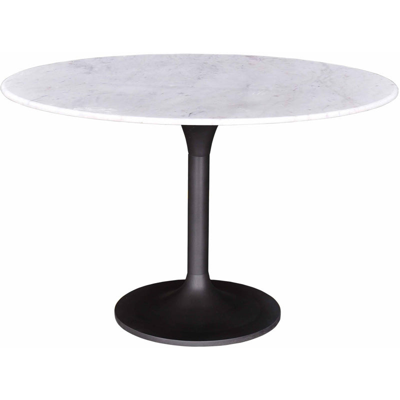 Primo International Round Dining Table with Marble Top and Pedestal Base DD0178-1-IRMBWH-3SHTB/DD0178-1-IRMBWH-3SHTT IMAGE 1