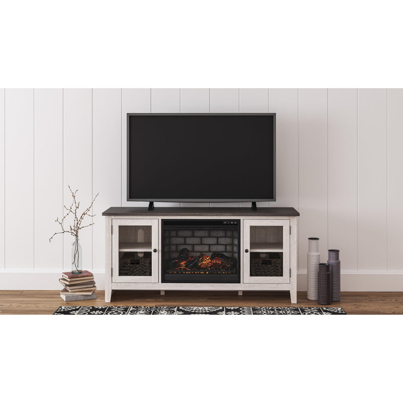 Signature Design by Ashley Dorrinson W287W3 60" TV Stand with Electric Fireplace IMAGE 1