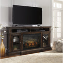 Signature Design by Ashley Roddinton W701W8 72" TV Stand with Electric Fireplace IMAGE 2