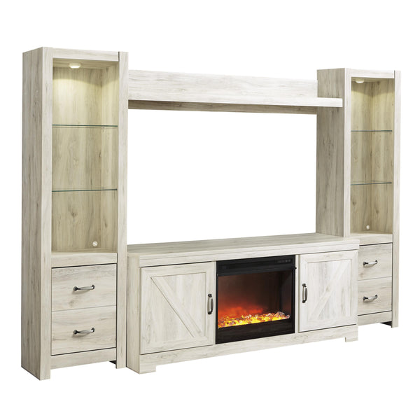 Signature Design by Ashley Bellaby W331W5 4 pc Entertainment Center with Fireplace IMAGE 1