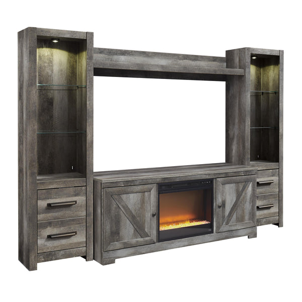 Signature Design by Ashley Wynnlow W440W5 4 pc Entertainment Center with Electric Fireplace IMAGE 1