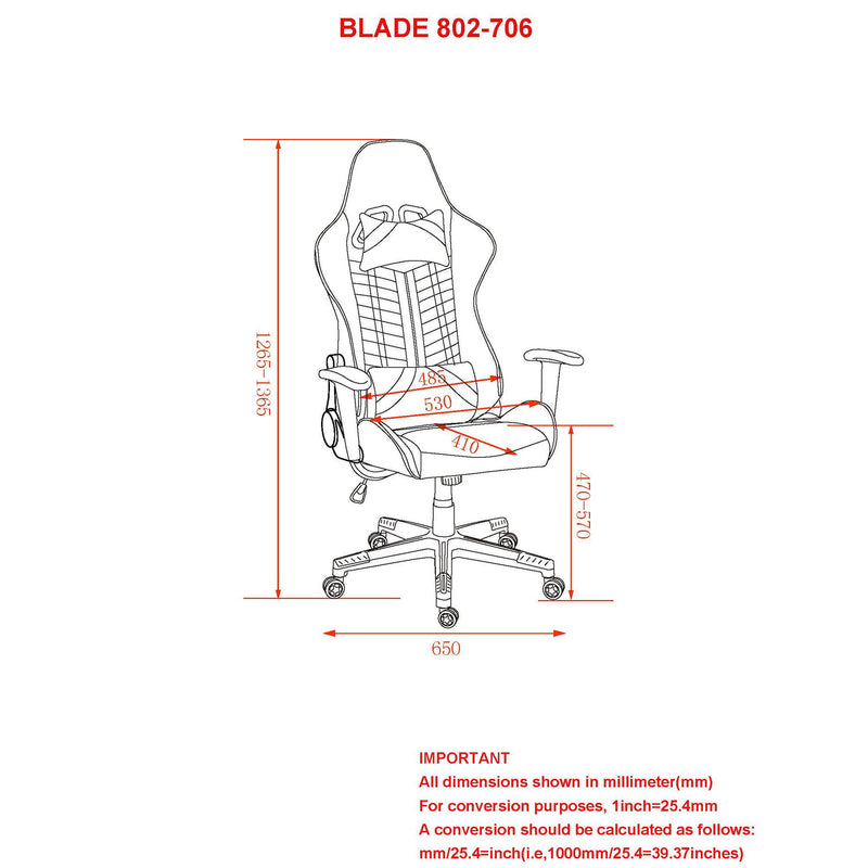 Worldwide Home Furnishings Office Chairs Office Chairs 802-706GY/BK IMAGE 7