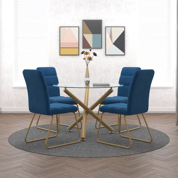 !nspire Carmilla/Livia 5 pc Dinette 207-353GD_440BLU IMAGE 1