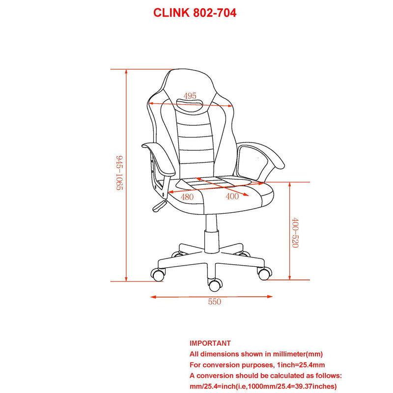 Worldwide Home Furnishings Office Chairs Office Chairs 802-704GY/BK IMAGE 8