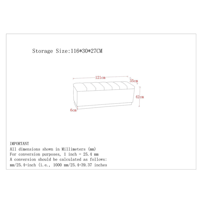 !nspire Esna Fabric Storage Ottoman 402-559BLU IMAGE 8