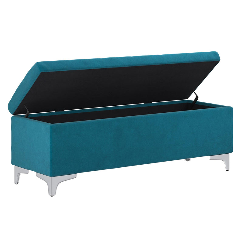 !nspire Ethel Fabric Storage Ottoman 402-684AQU IMAGE 6