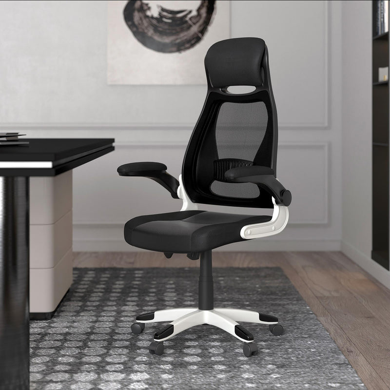 Worldwide Home Furnishings Figo 802-840BK Office Chair - Grey and Black IMAGE 2