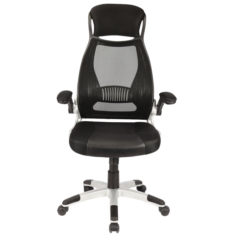 Worldwide Home Furnishings Figo 802-840BK Office Chair - Grey and Black IMAGE 3