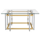 !nspire Florina 301-561SQU Coffee Table - Silver and Gold IMAGE 3