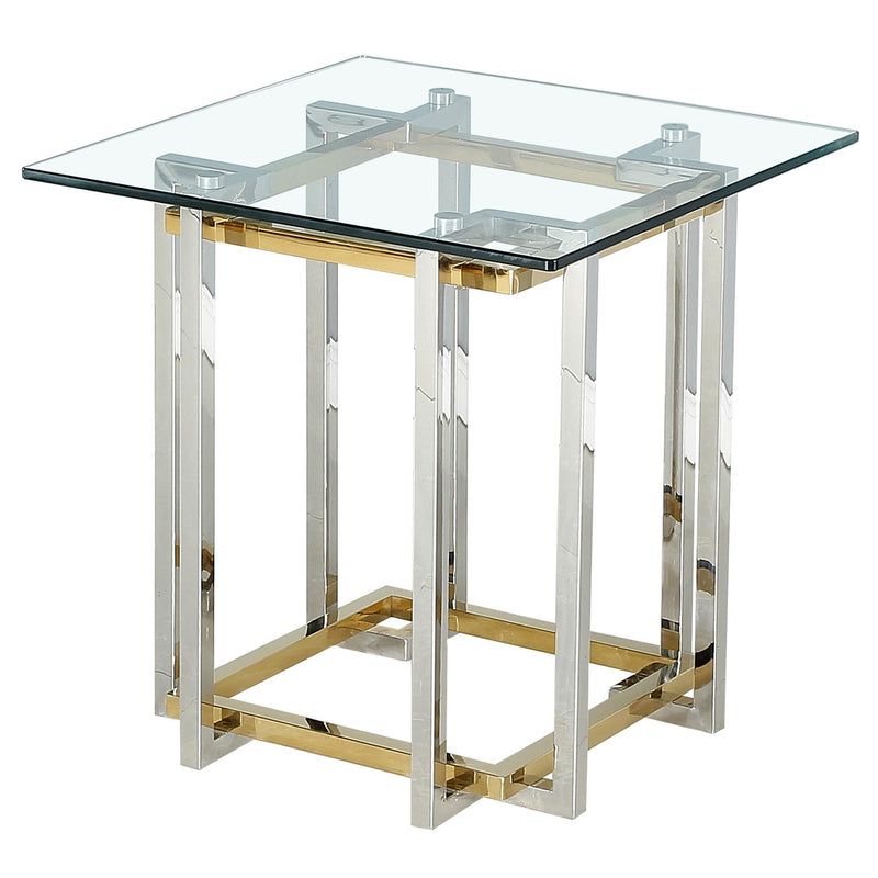 !nspire Florina 501-561CH Accent Table - Silver and Gold IMAGE 5