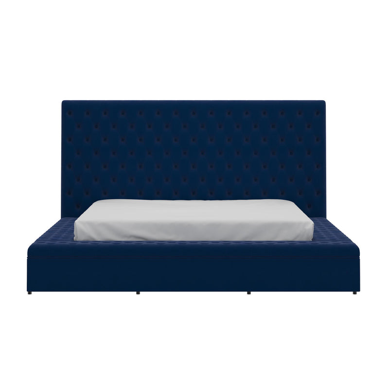 !nspire Adonis King Upholstered Platform Bed with Storage 101-291K-BL IMAGE 2