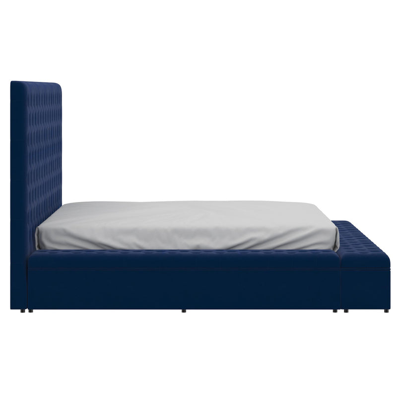 !nspire Adonis King Upholstered Platform Bed with Storage 101-291K-BL IMAGE 3