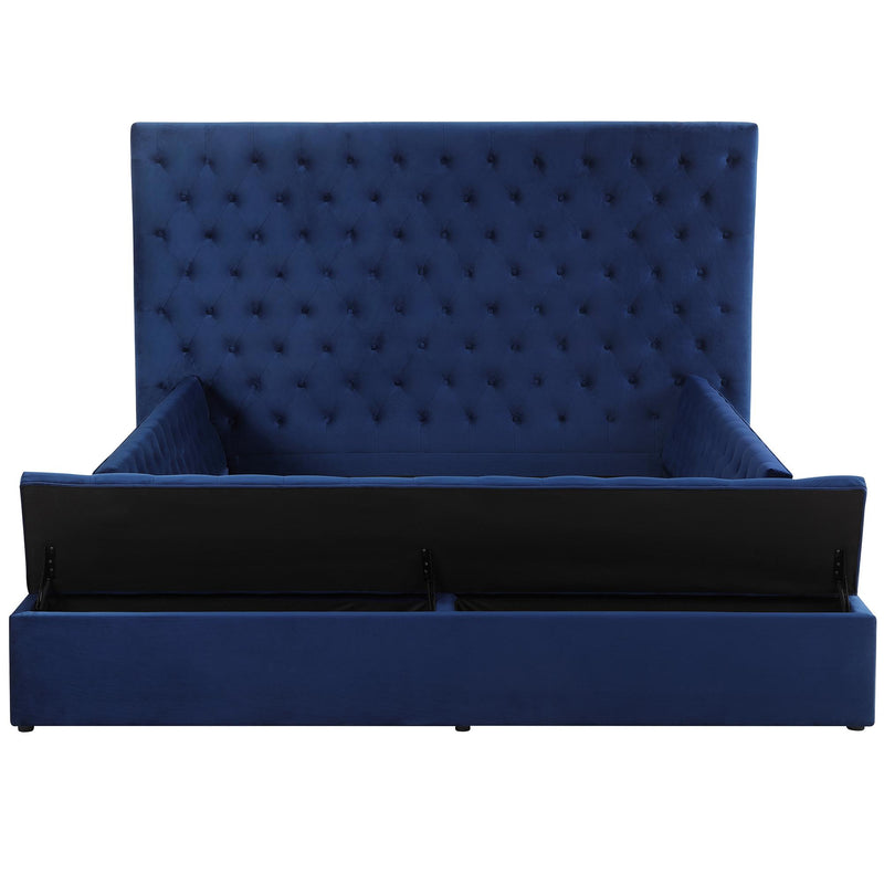 !nspire Adonis King Upholstered Platform Bed with Storage 101-291K-BL IMAGE 5