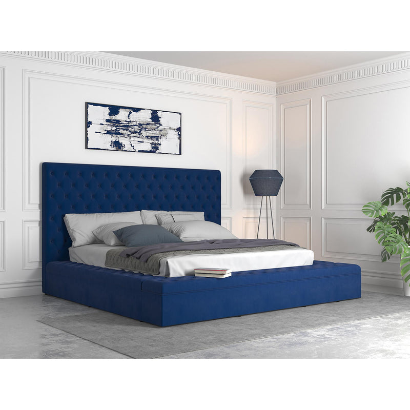!nspire Adonis King Upholstered Platform Bed with Storage 101-291K-BL IMAGE 7