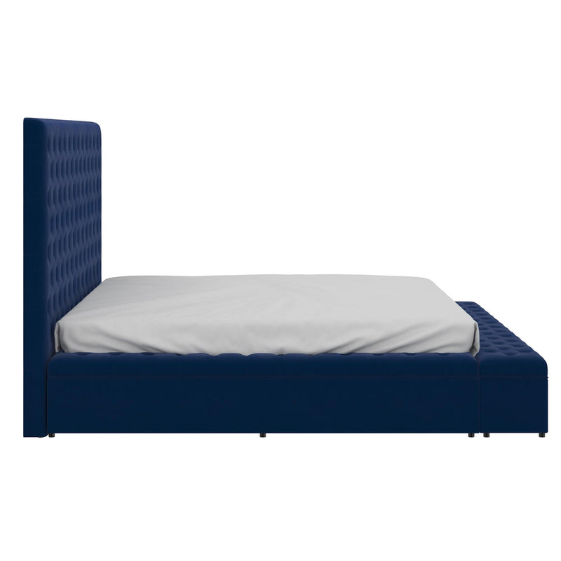 !nspire Adonis Queen Upholstered Platform Bed with Storage 101-291Q-BL IMAGE 3