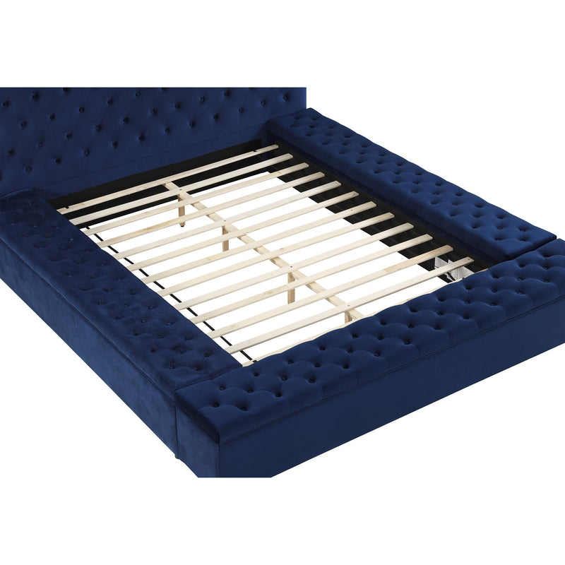 !nspire Adonis Queen Upholstered Platform Bed with Storage 101-291Q-BL IMAGE 4