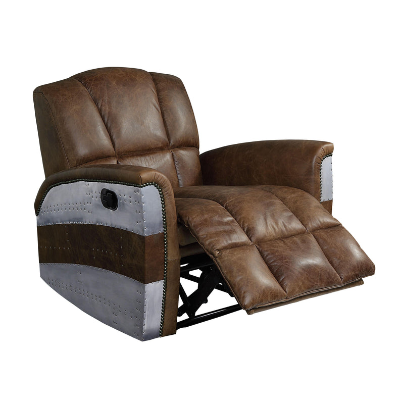 Acme Furniture Brancaster Leather Recliner with Wall Recline 59718 IMAGE 9