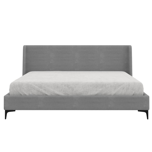 !nspire Hamburg King Upholstered Platform Bed 101-575K-GRY IMAGE 1