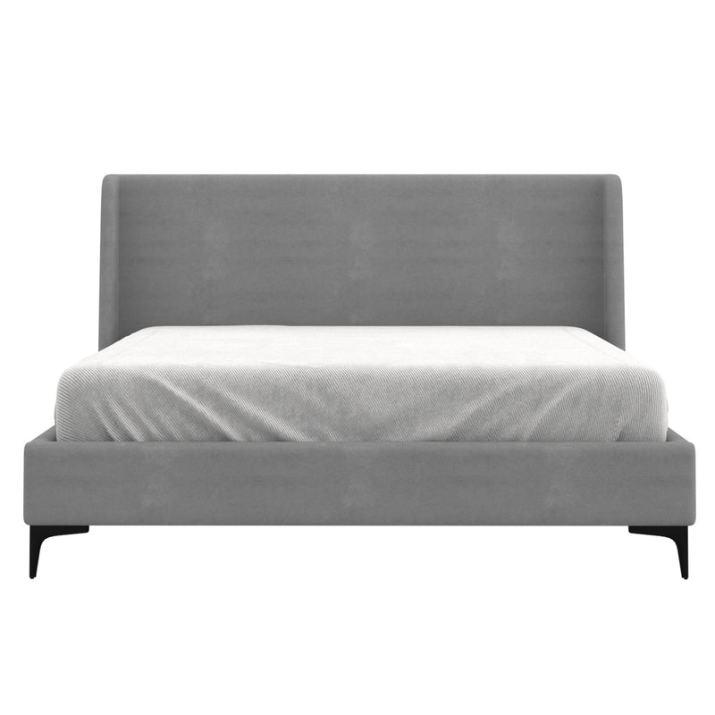 !nspire Hamburg Queen Upholstered Platform Bed 101-575Q-GRY IMAGE 2