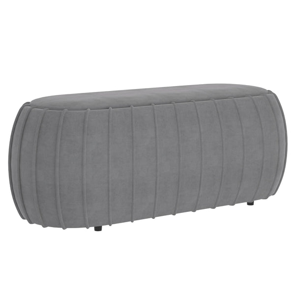 !nspire Gayle Fabric Ottoman 402-565GRY IMAGE 1