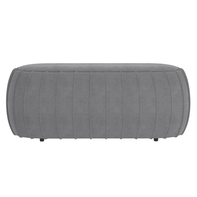 !nspire Gayle Fabric Ottoman 402-565GRY IMAGE 2