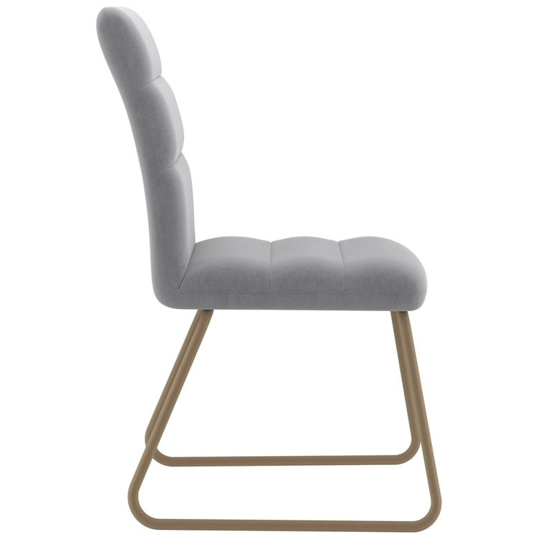 !nspire Livia Stationary Fabric Chair 202-440GRY IMAGE 3