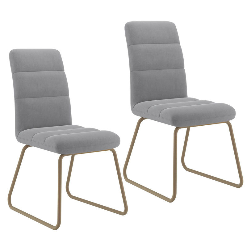 !nspire Livia Stationary Fabric Chair 202-440GRY IMAGE 6