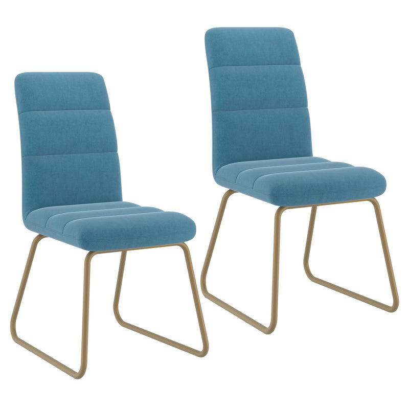 !nspire Livia Stationary Fabric Chair 202-440AQU IMAGE 6