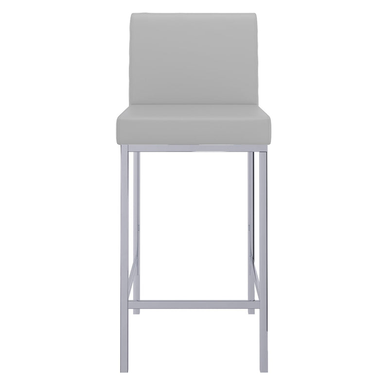 !nspire Porto 203-576GY 26" Counter Stool - Grey and Chrome IMAGE 5