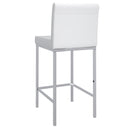 !nspire Porto 203-576WT 26" Counter Stool - White and Chrome IMAGE 3