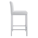!nspire Porto 203-576WT 26" Counter Stool - White and Chrome IMAGE 4