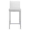 !nspire Porto 203-576WT 26" Counter Stool - White and Chrome IMAGE 5