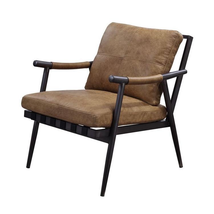 Acme Furniture Anzan Stationary Leather Look Accent Chair 59949 IMAGE 2