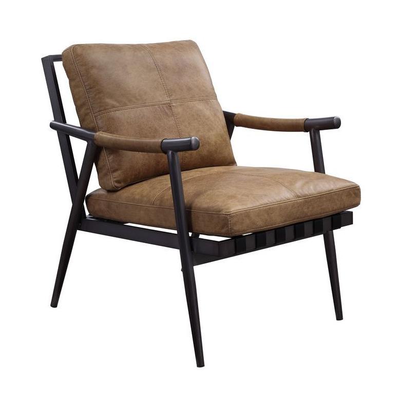 Acme Furniture Anzan Stationary Leather Look Accent Chair 59949 IMAGE 8