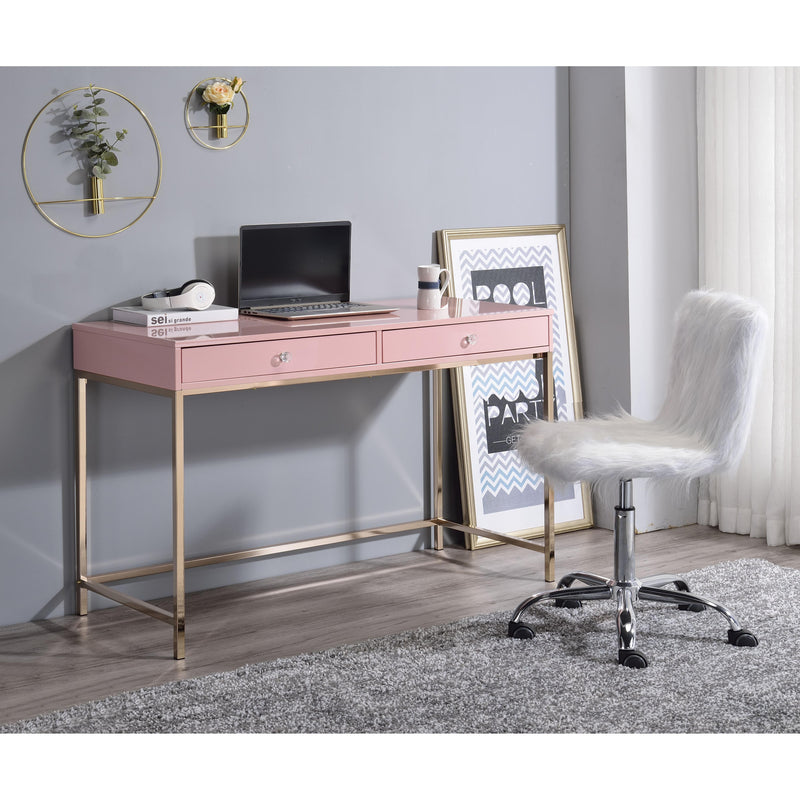 Acme Furniture Ottey 93545 Writing Desk - Pink IMAGE 5