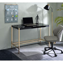 Acme Furniture Midriaks OF00021 Writing Desk - Black & Gold Finish IMAGE 1