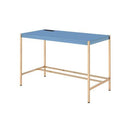 Acme Furniture Midriaks OF00022 Writing Desk - Navy Blue & Gold Finish IMAGE 2