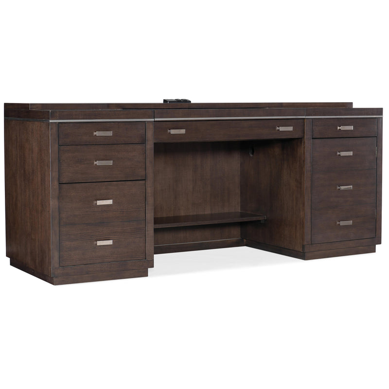 Hooker Furniture House Blend 5892 Computer Credenza with Hutch IMAGE 4