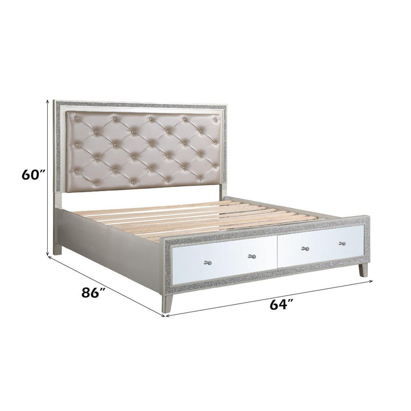 Acme Furniture Sliverfluff BD00242Q Queen Bed with LED & Storage IMAGE 8