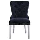 !nspire Hollis 202-614BLK Dining Chair - Black and Chrome IMAGE 4