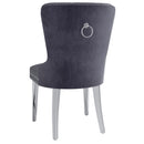 !nspire Hollis 202-614GRY Dining Chair - Grey and Chrome IMAGE 3