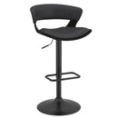 !nspire Rover 203-554CH Adjustable Air Lift Stool - Charcoal and Black IMAGE 1