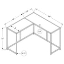 Monarch I 2158 Accent Table - Black Marble/Black IMAGE 10