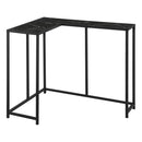 Monarch I 2158 Accent Table - Black Marble/Black IMAGE 1