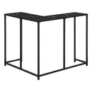 Monarch I 2158 Accent Table - Black Marble/Black IMAGE 3
