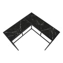 Monarch I 2158 Accent Table - Black Marble/Black IMAGE 5