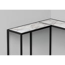 Monarch I 2159 Accent Table - White Marble/Black IMAGE 3