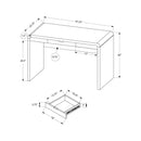 Monarch I 7580 Computer Desk - High Glossy White IMAGE 11