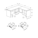 Monarch I 7582 Computer Desk - High Glossy White IMAGE 11